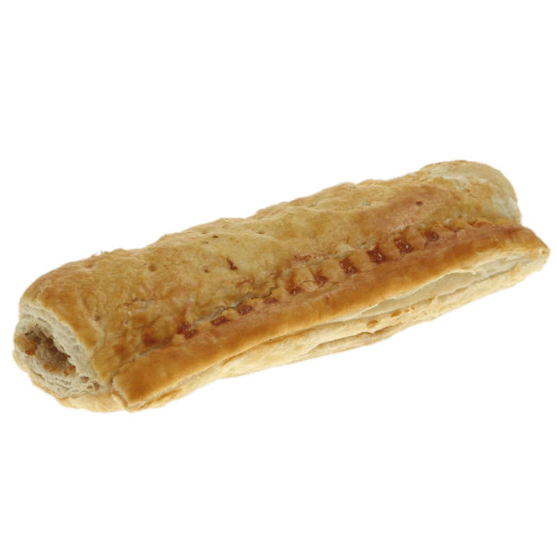 Small Savory Meat Filled Pastry Roll with Golden Crust PNG Image
