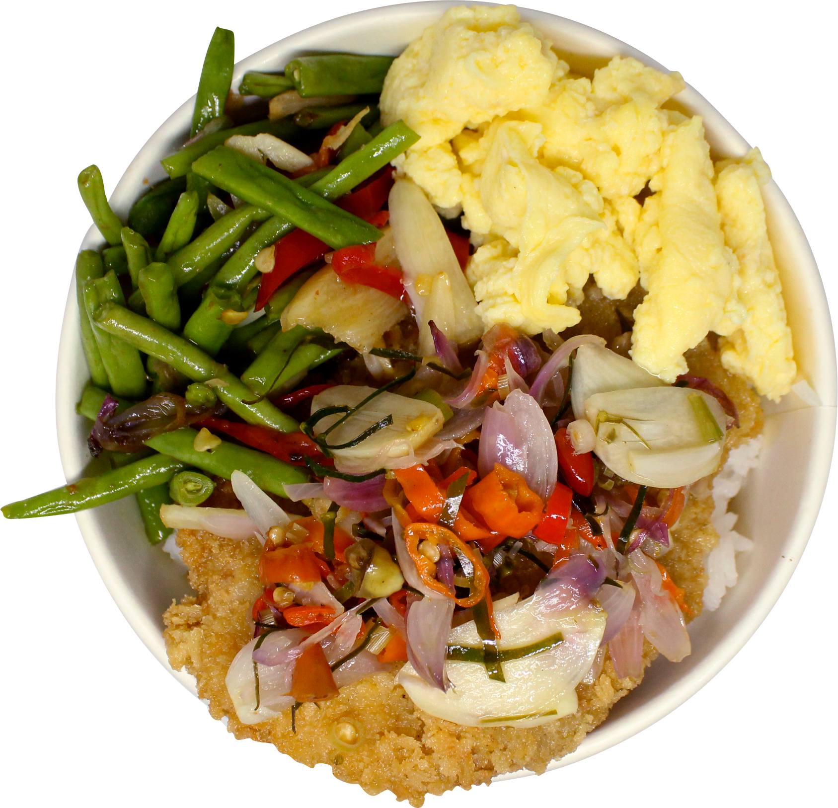 Fresh Garden Salad with Green Beans Potato and Mixed Vegetables PNG Image