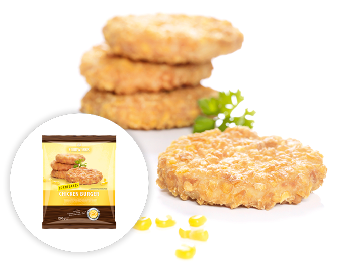 Frozen Breaded Meat Schnitzel Product Box with Cutlets PNG Packaging Image