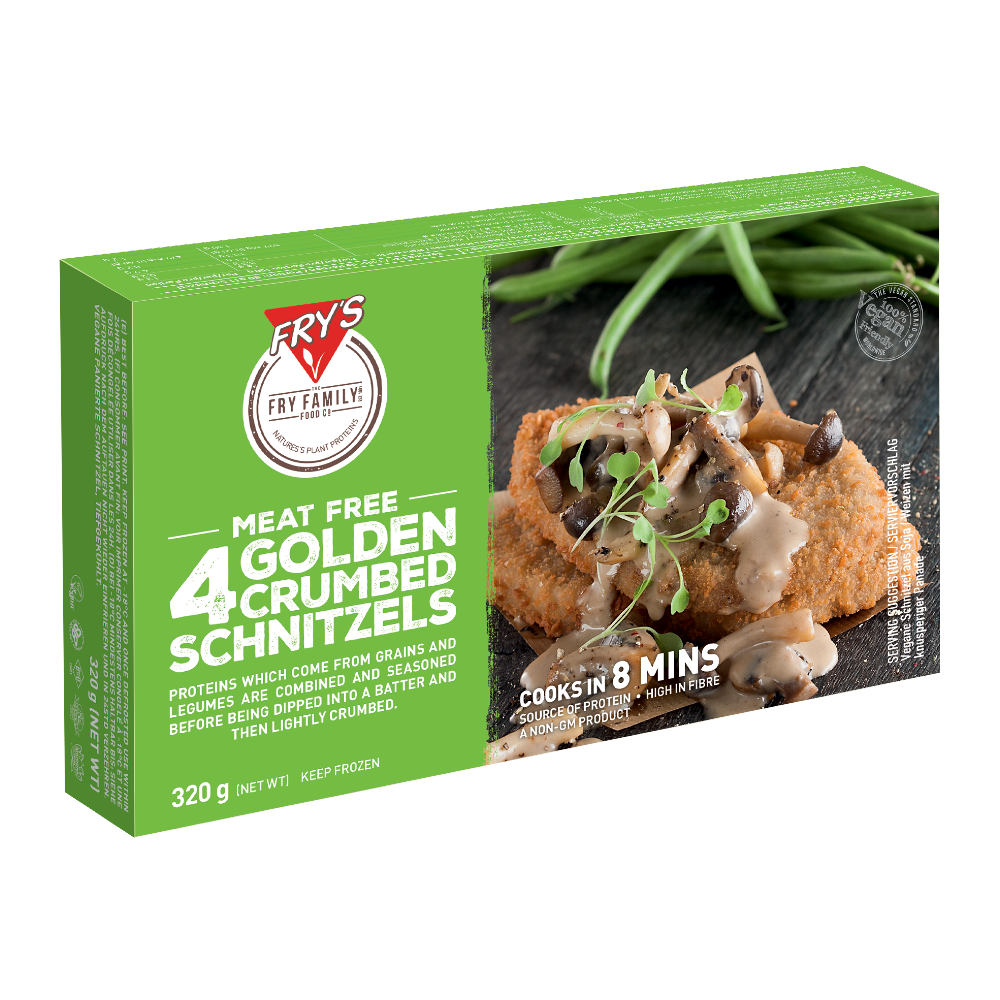 Green Frozen Chicken Schnitzel Bag with Four Breaded Cutlets PNG Image