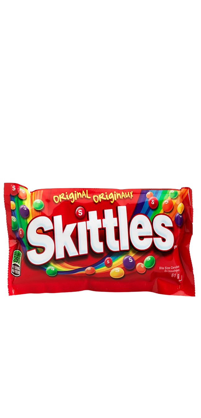 Tiny Original Skittles Candy Packet Isolated Product PNG Image