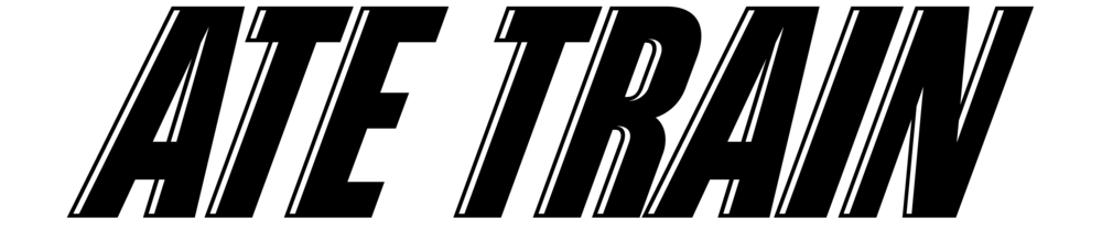 Ate Train Bold Black Typography Graphic Transparent PNG Image