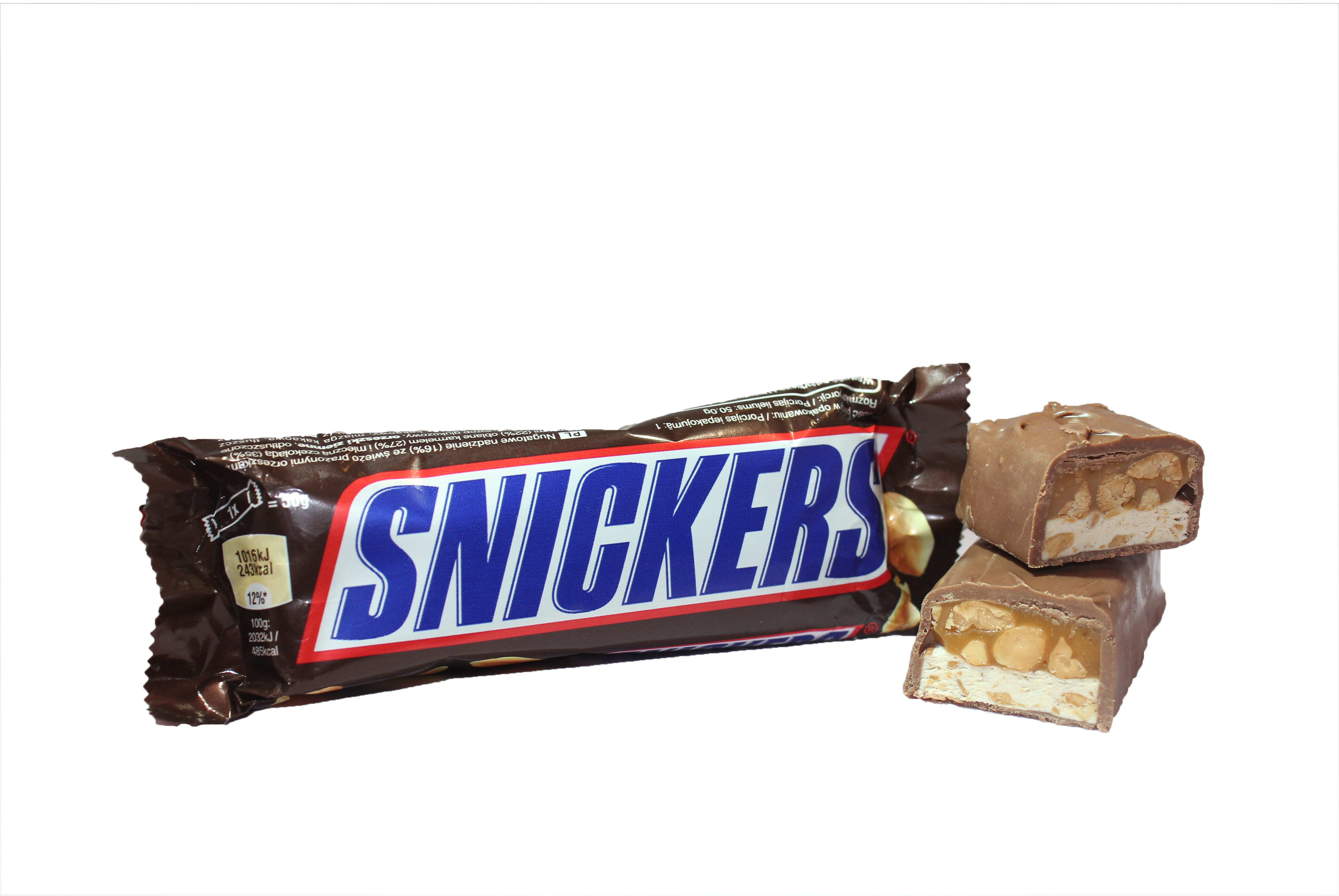 Classic Snickers Chocolate Bar with Peanuts Caramel and Nougat PNG Image