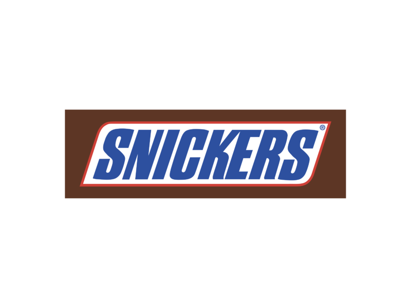 Classic Snickers Logo in Red White and Blue PNG Brand Graphic
