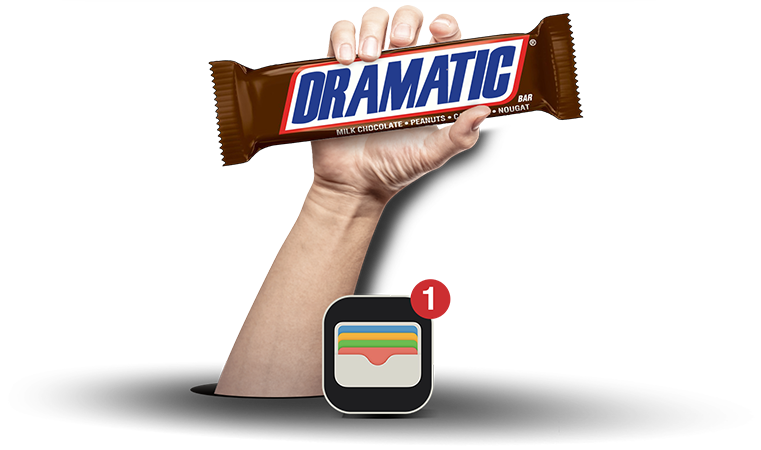 Dramatize Mobile App Hand Holding Sign Promotional Graphic PNG Image