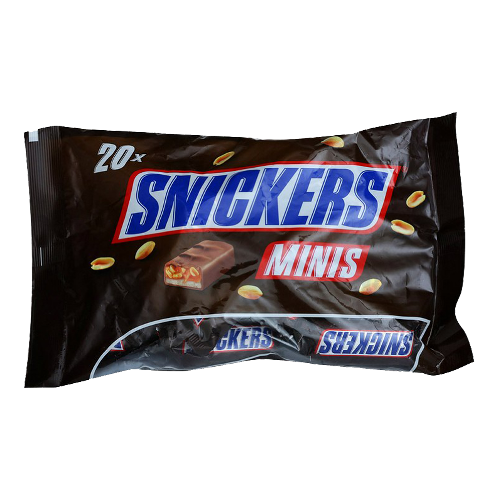 Snickers Chocolate Candy Minis Dark Package Multipack PNG Product Image