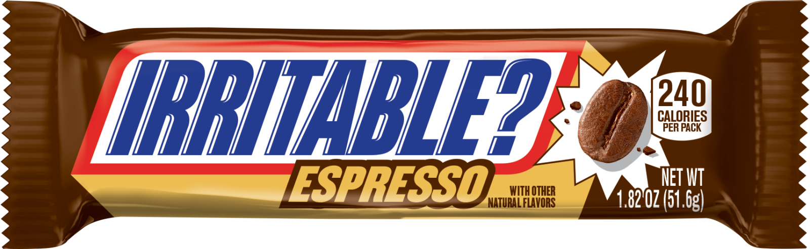 Snickers Espresso Chocolate Candy Bar Irritable Wrapper PNG Product Image
