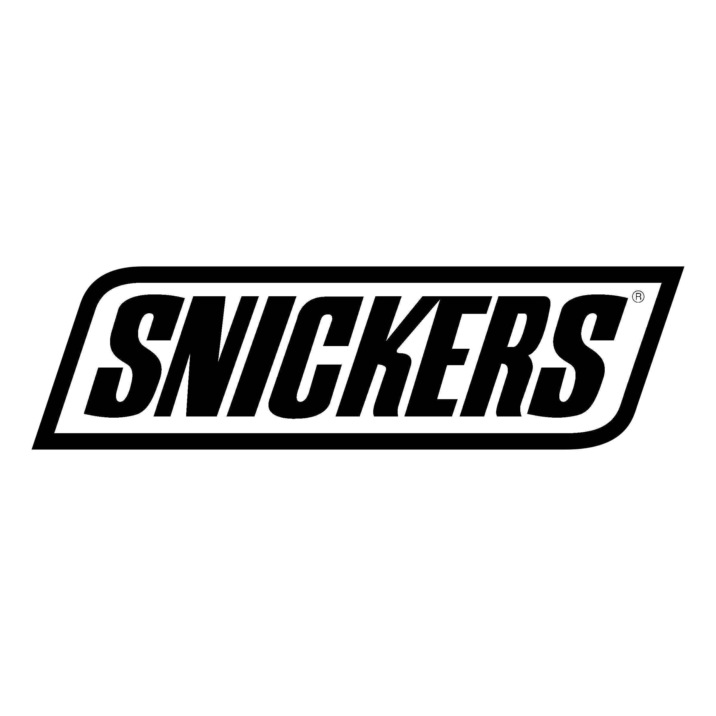 Snickers Outline Wordmark Logo in Black Transparent PNG Brand Graphic