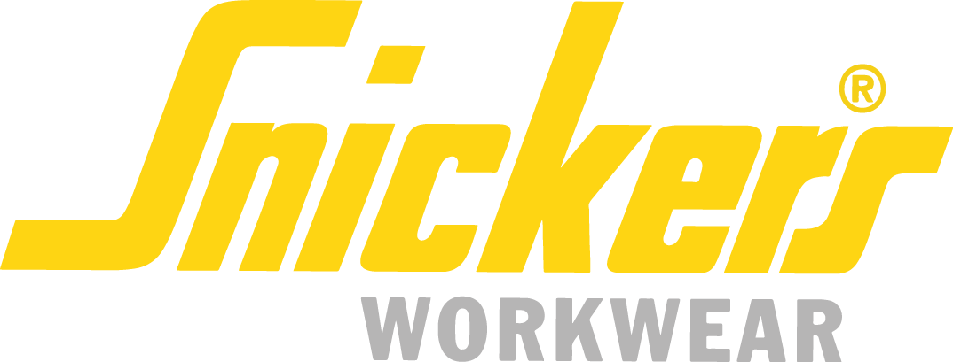Snickers Workwear Yellow and Gray Logo Transparent Background PNG Image