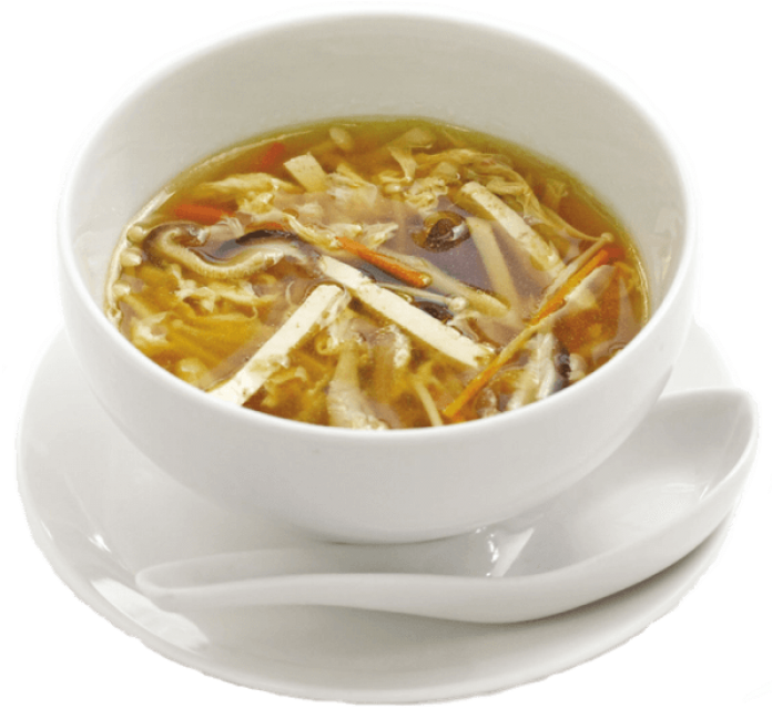 Chicken Noodle Soup Bowl with Chopsticks and Spoon Transparent PNG Cutout