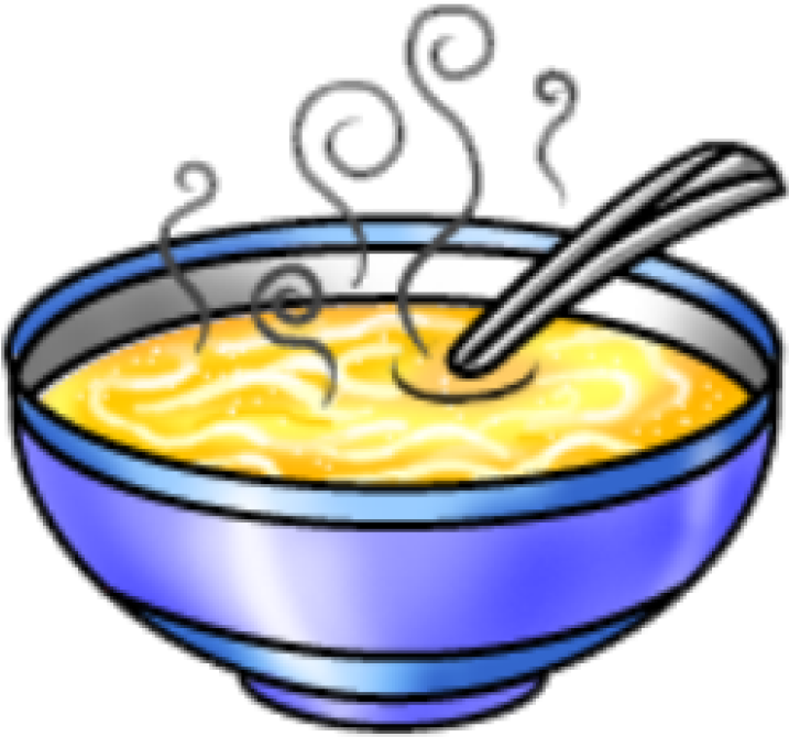 Colorful Blue Bowl of Ramen Noodle Soup Clipart Transparent PNG Image