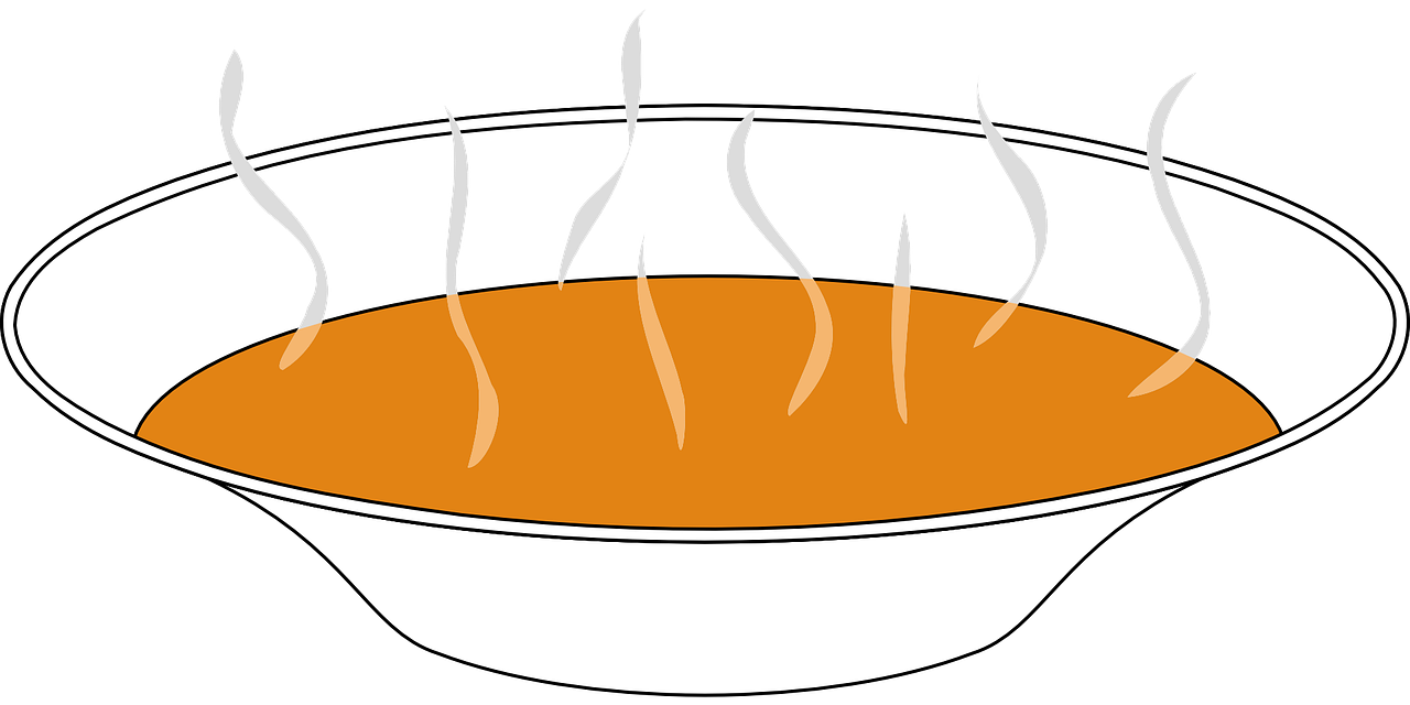 Orange Soup in Wireframe Cooking Pot Illustration Transparent Background PNG