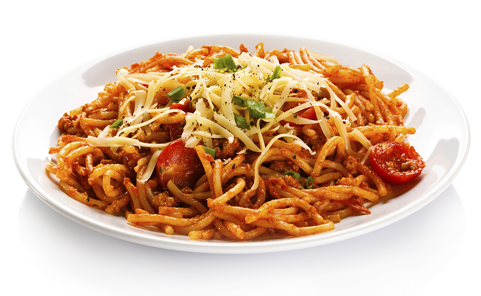 Asian Style Stir Fried Noodles with Mixed Vegetables on White Plate PNG Photo