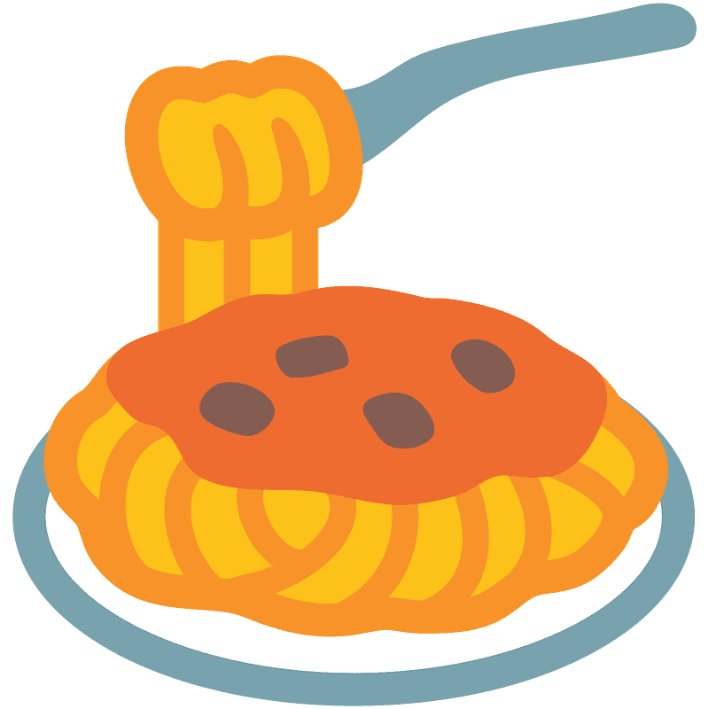 Cute Chef Hat Spaghetti Plate Cartoon Food Icon Transparent PNG Illustration