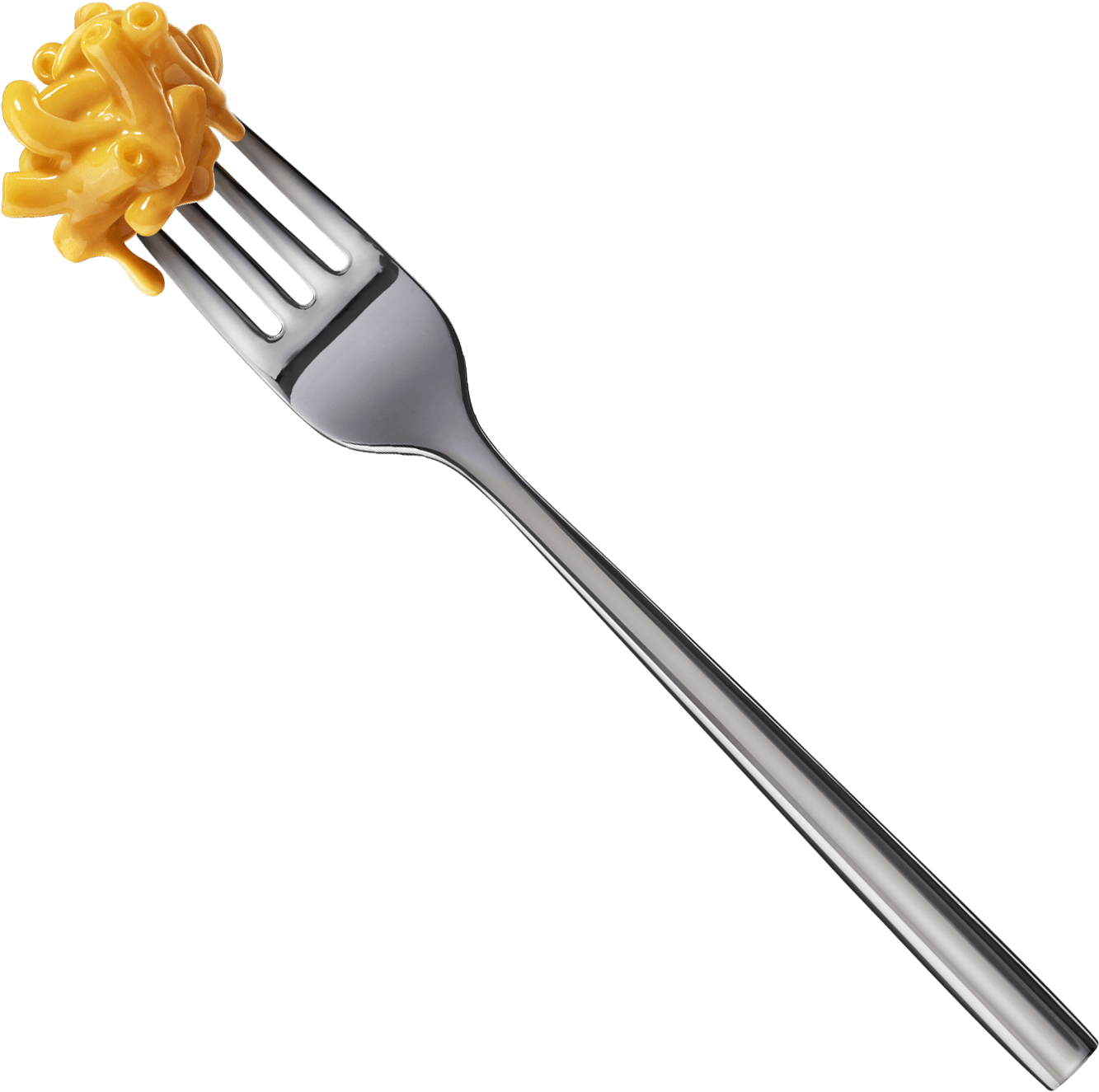 Fork Holding a Small Bite of Spaghetti Isolated Transparent PNG Food Cutout