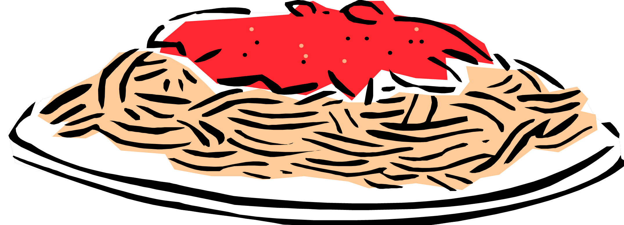 Minimal Black Line Art Spaghetti Bowl and Fork Icon Transparent PNG Symbol
