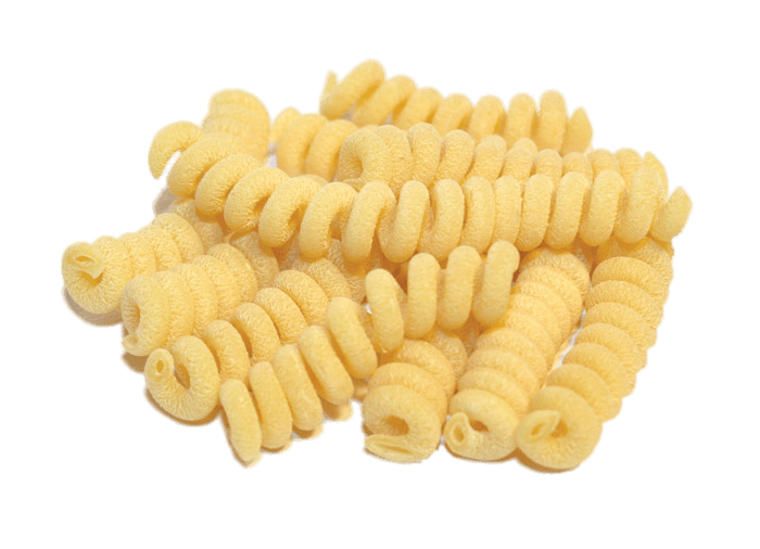 Uncooked Fusilli Spiral Pasta Pieces Isolated Transparent PNG Ingredient Image