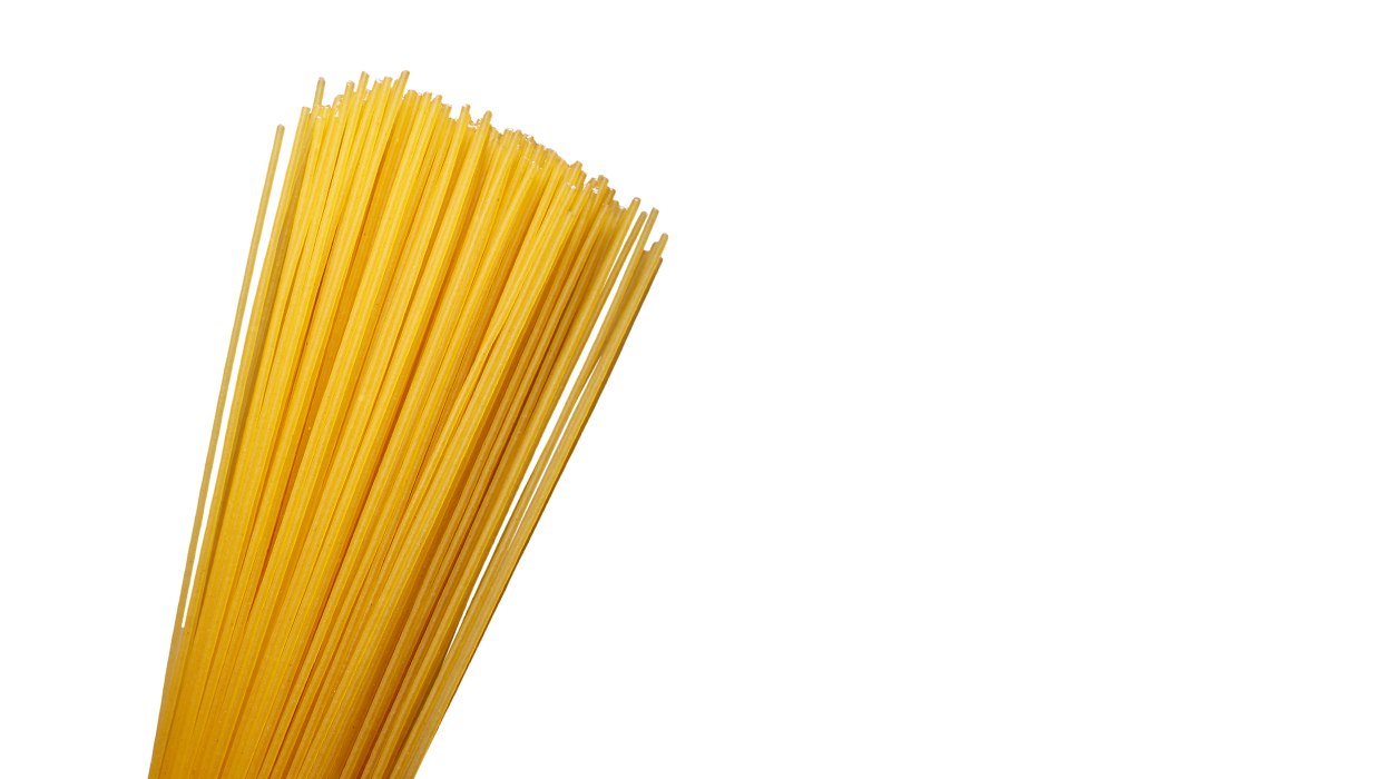 Uncooked Spaghetti Pasta Sticks Bundle on Transparent Background PNG Image