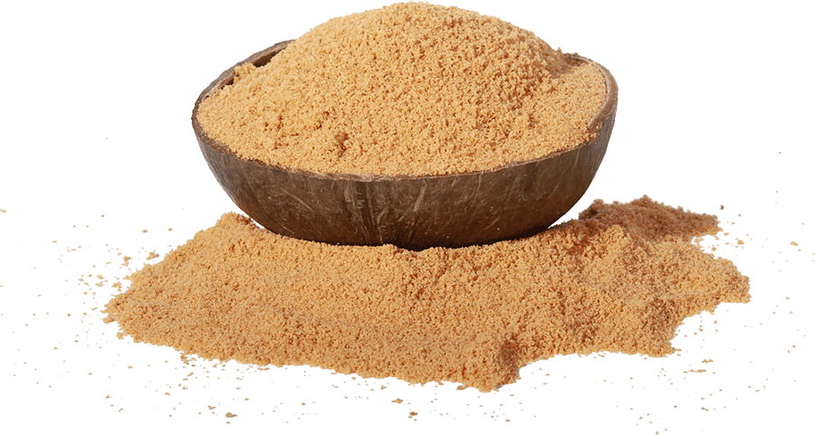Brown Sugar Pile with Wooden Scoop Isolated Transparent PNG Food Photo