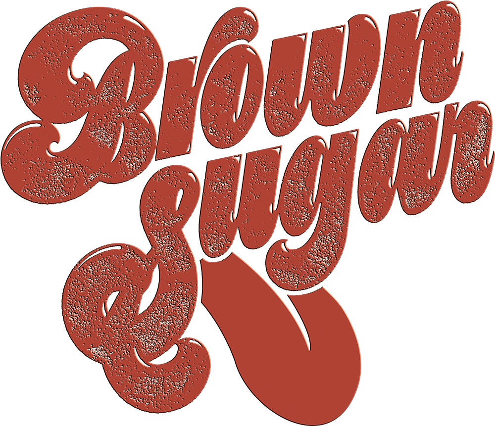 Brown Sugar Script Lettering Logo in Rustic Red Transparent PNG Graphic