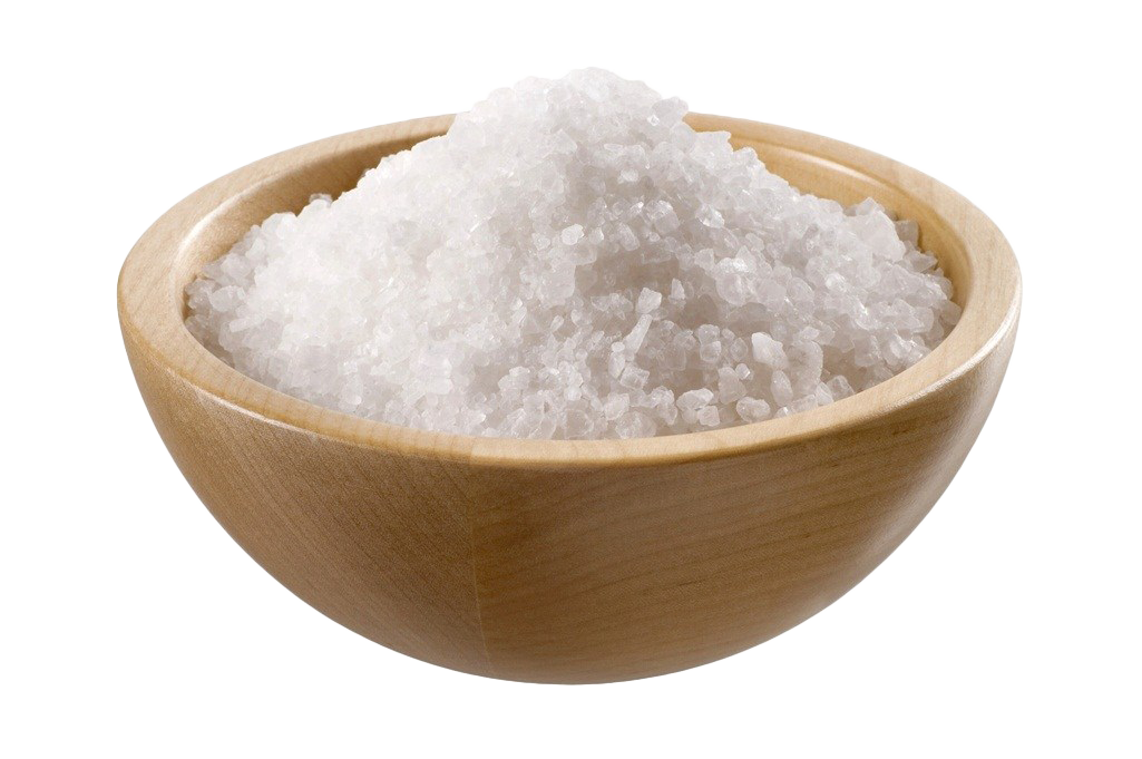 Granulated White Sugar in Wooden Bowl with Spoon Transparent PNG Food Image