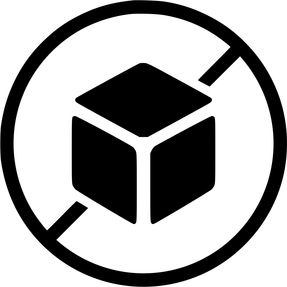 Minimal Sugar Cube Icon Inside Circle Isolated Transparent PNG Symbol