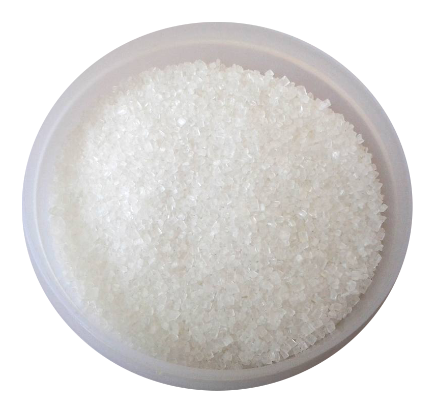 Overhead Bowl of White Sugar Granules Isolated Transparent PNG Food Photo