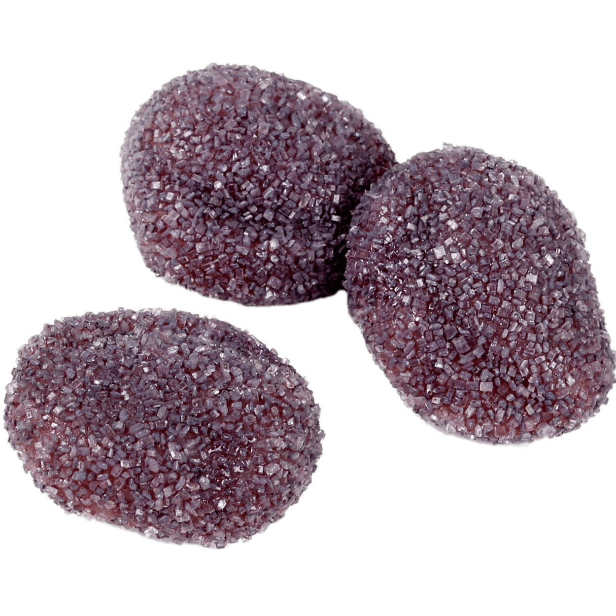Purple Sugar Coated Sweets in Oval Shape Isolated Transparent PNG Photo