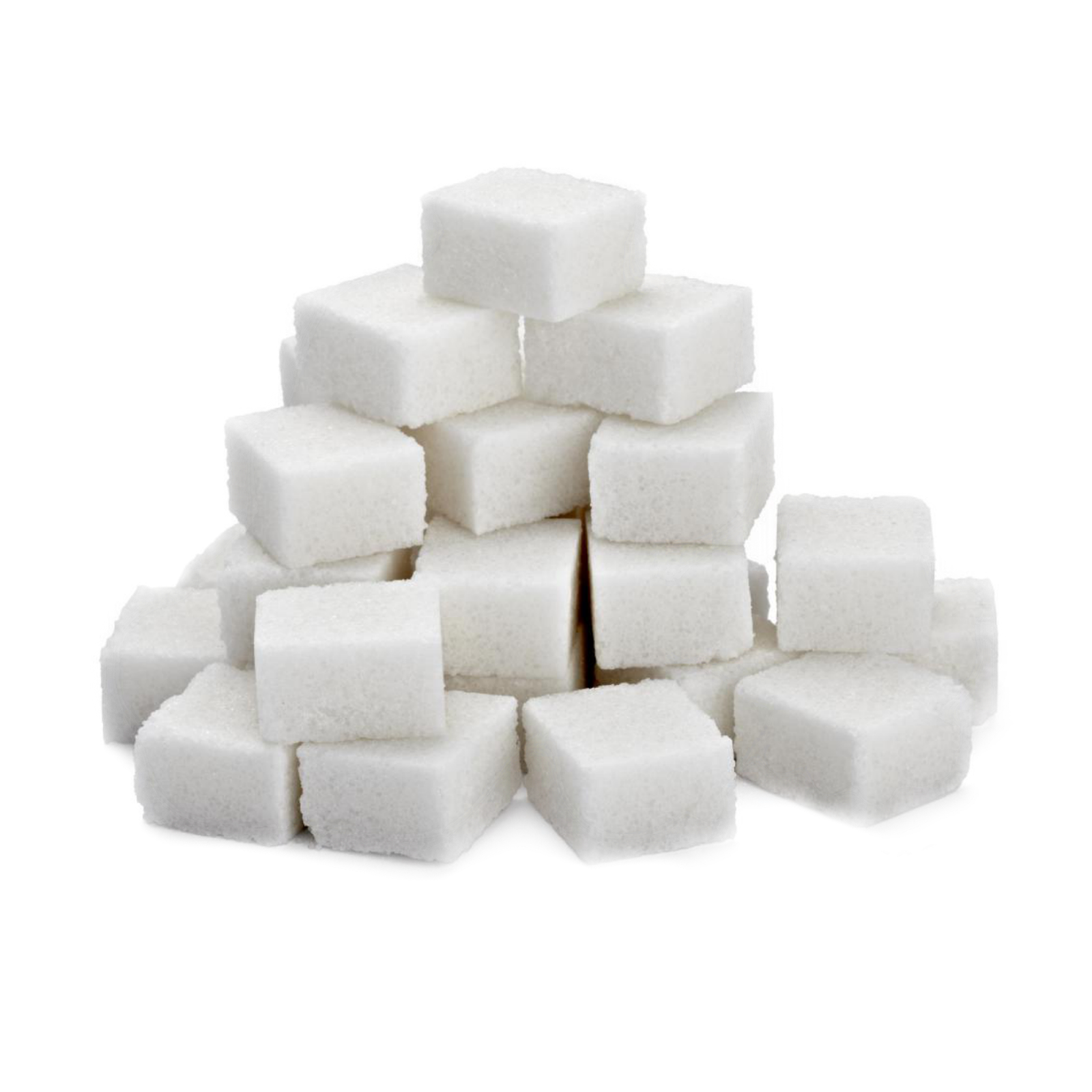 Stack of White Granulated Sugar Cubes Isolated Transparent PNG Image