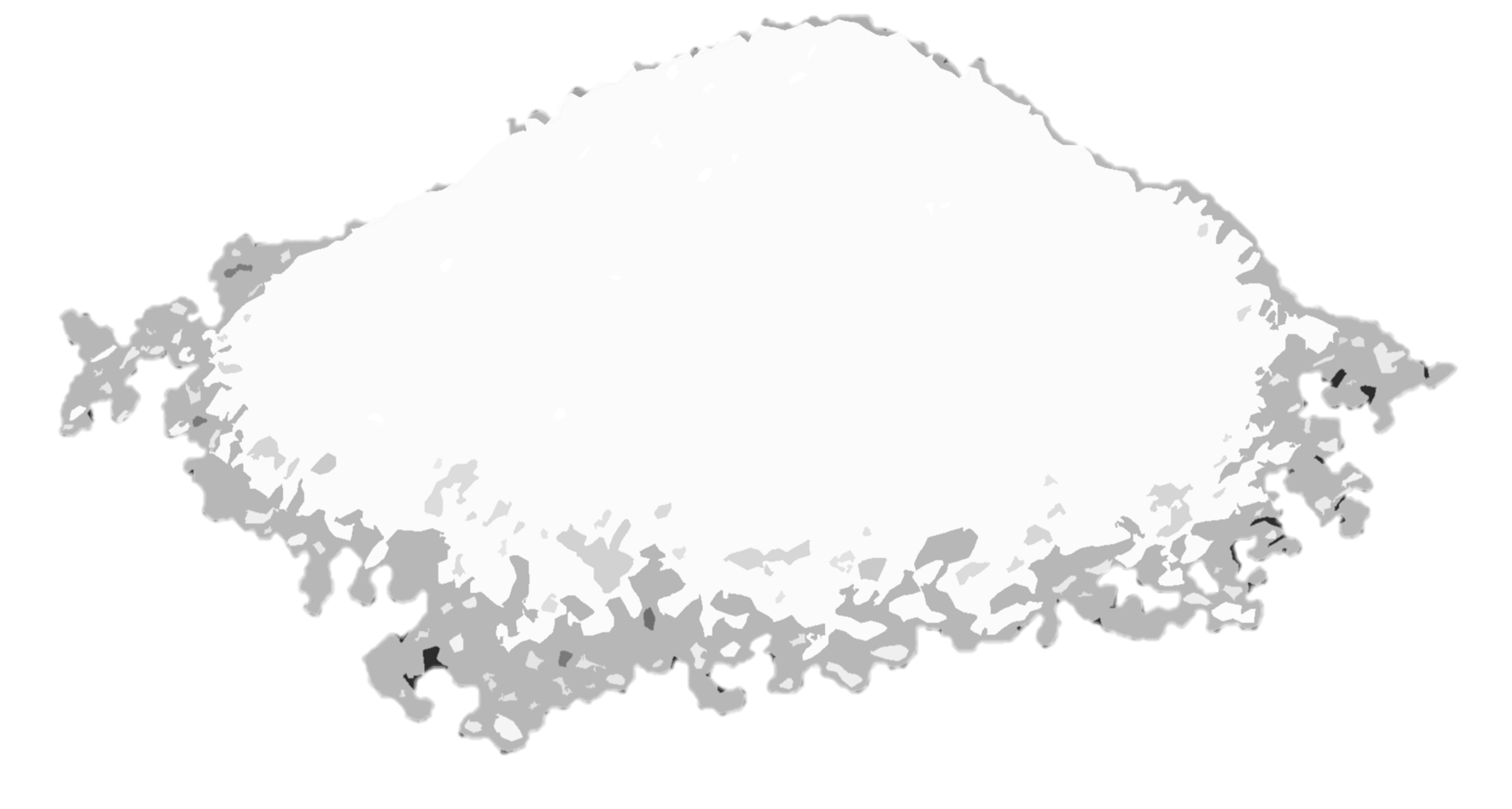 White Decorative Sugar Powder Flourish Border Isolated PNG Design Element