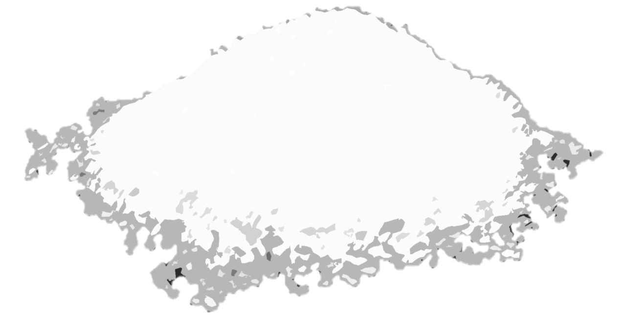 White Ornamental Sugar Dust Flourish Decorative Frame PNG Graphic