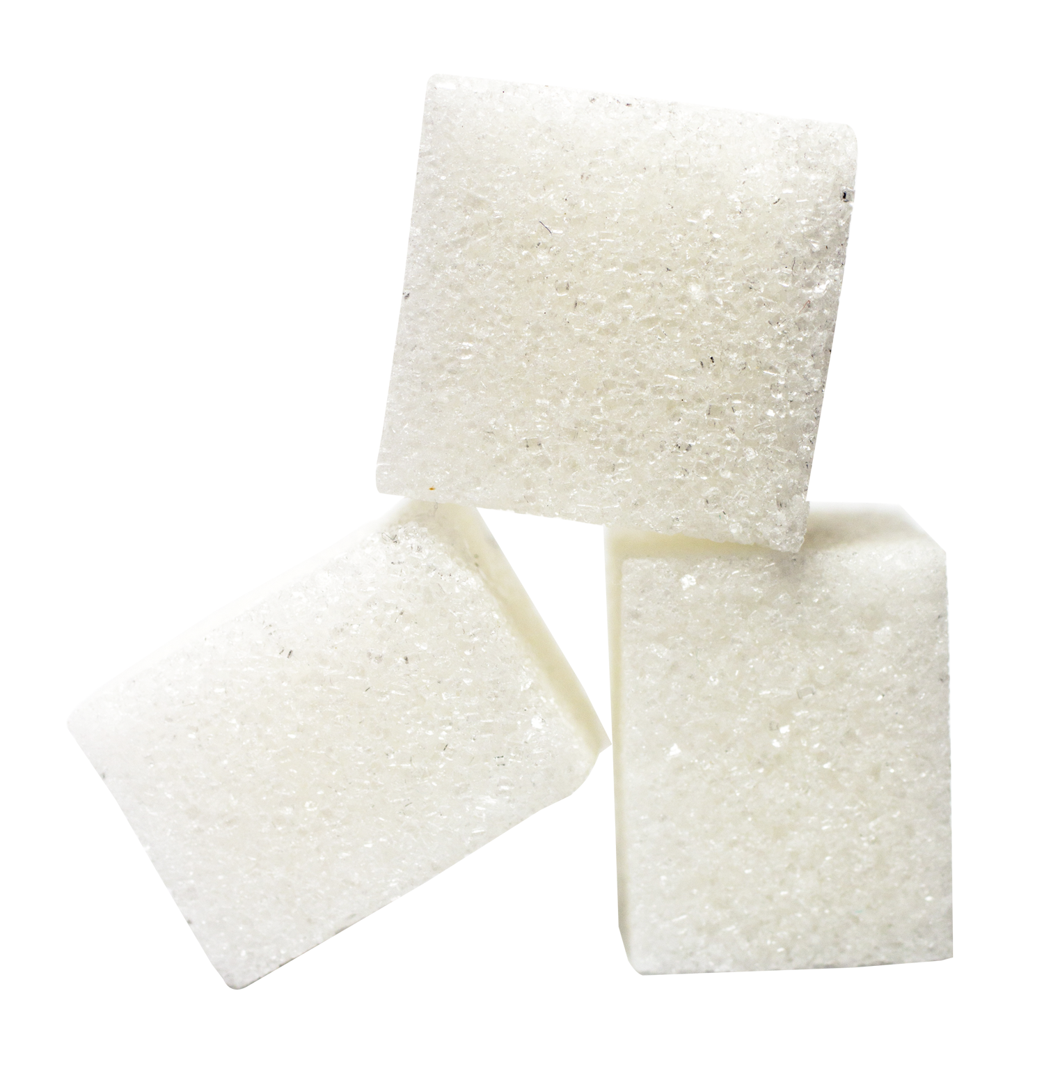 White Sugar Cubes Arranged in a Small Stack Transparent PNG Food Image