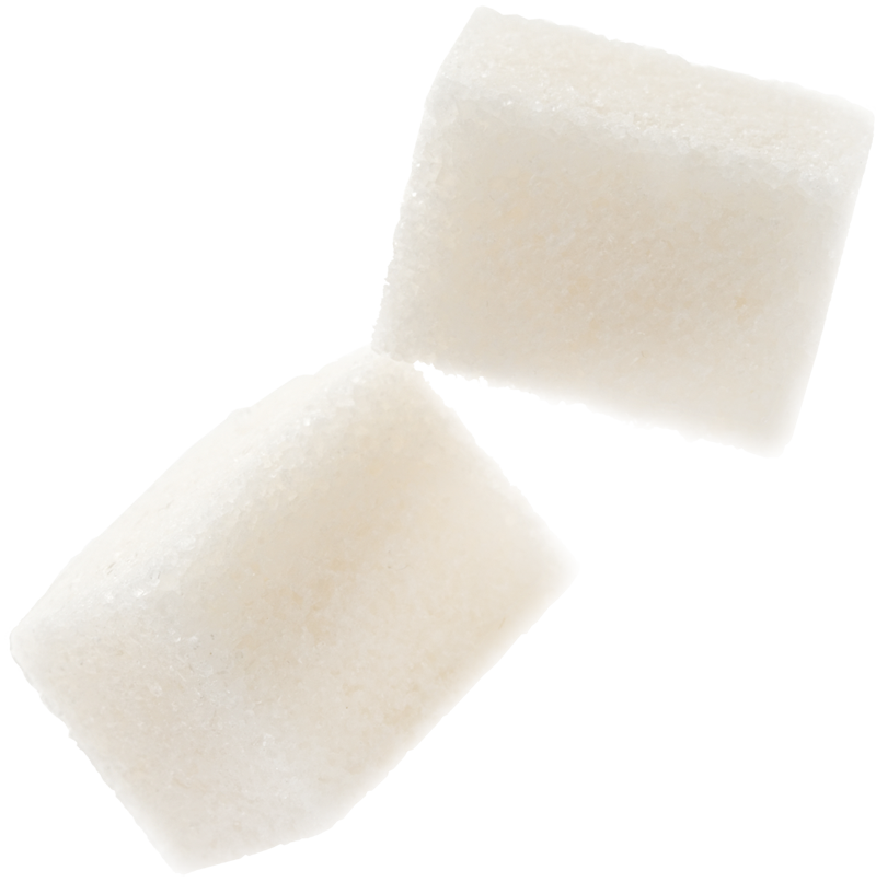 White Sugar Cubes Pair Isolated on Transparent Background PNG Cutout