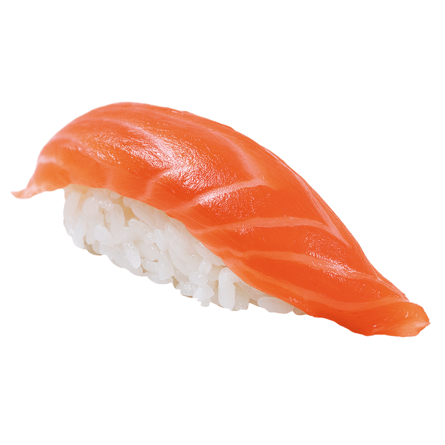 Fresh Salmon Nigiri Sushi on Vinegared Rice Isolated Transparent PNG Image