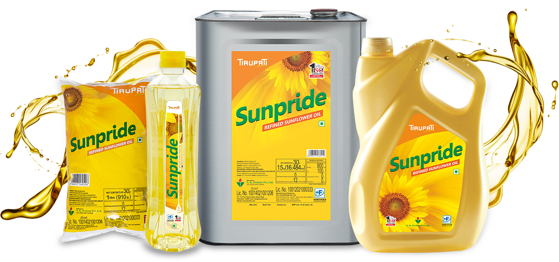 Sunflower Cooking Oil Bottles and Tin Containers Product Packaging PNG Image