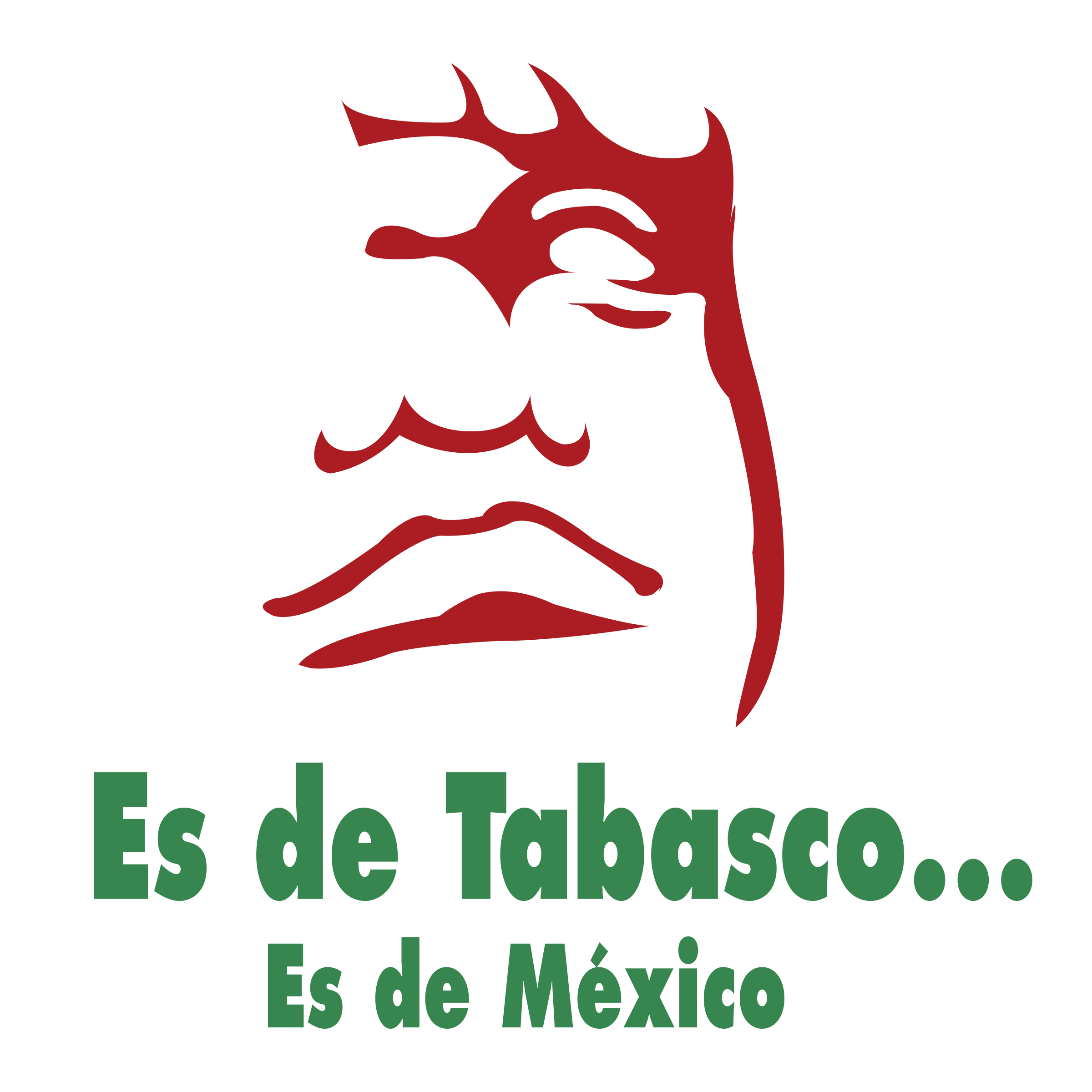 Es de Tabasco Es de Mexico Red Flame Brand Emblem PNG Logo Graphic