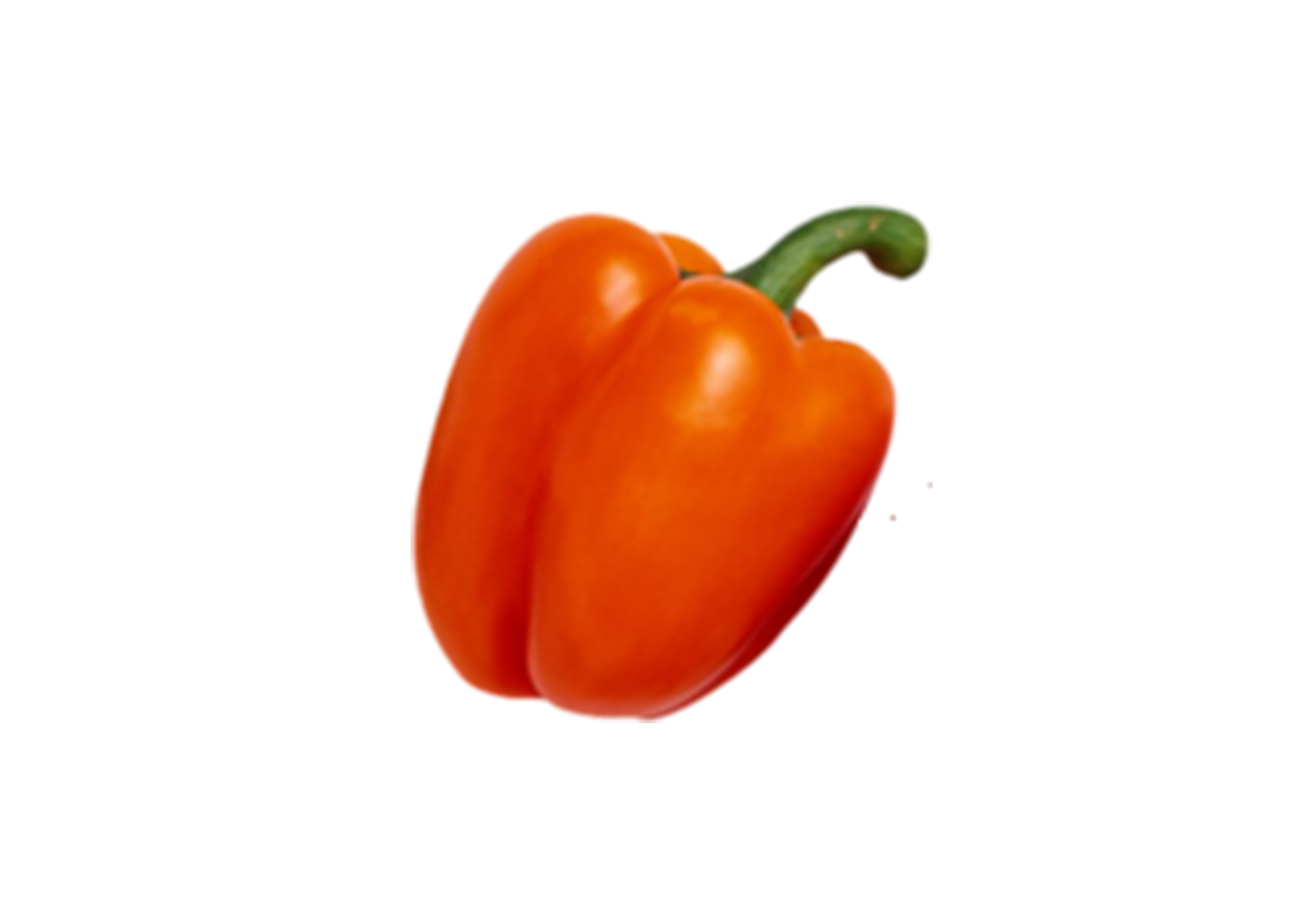 Fresh Orange Bell Pepper Isolated Transparent Background PNG Vegetable Image