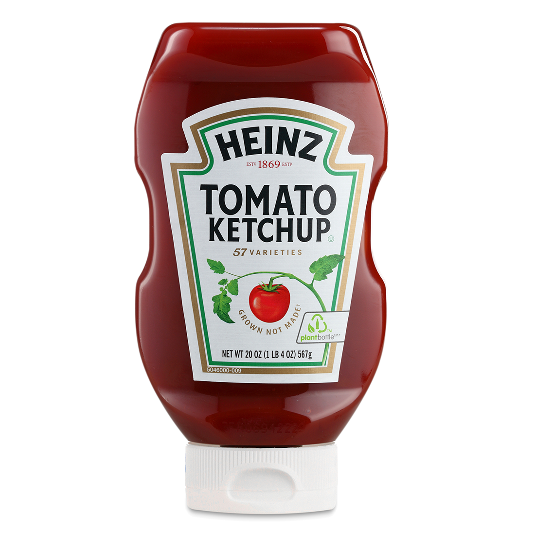 Heinz Tomato Ketchup Upside Down Squeeze Bottle Transparent PNG Product Image