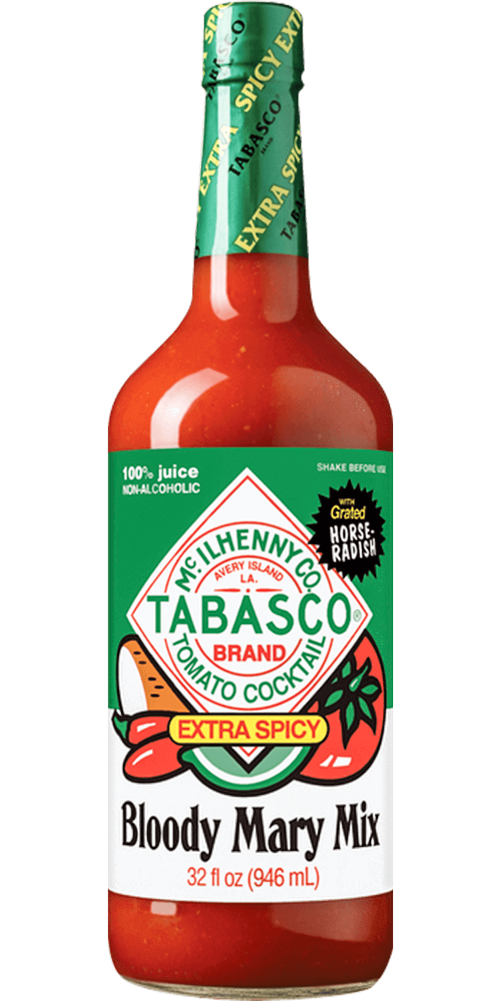 Tabasco Bloody Mary Mix Tomato Cocktail Bottle PNG Beverage Product Image