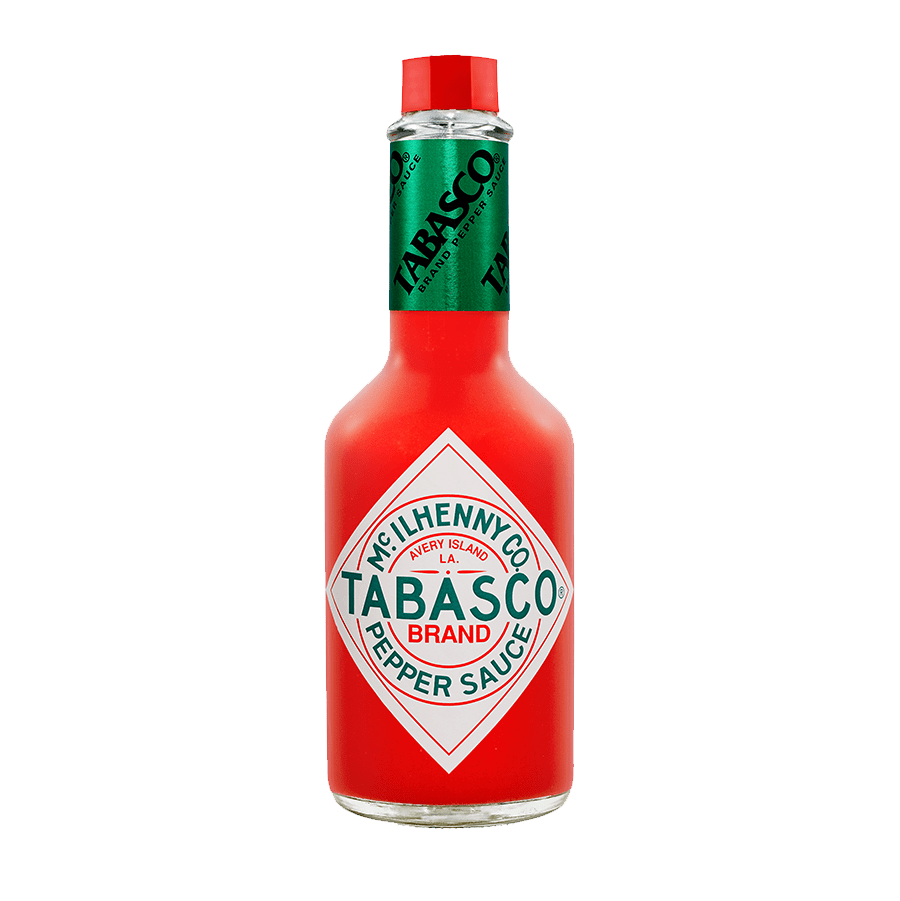 Tabasco Original Pepper Sauce Bottle Front Label Transparent PNG Product Image
