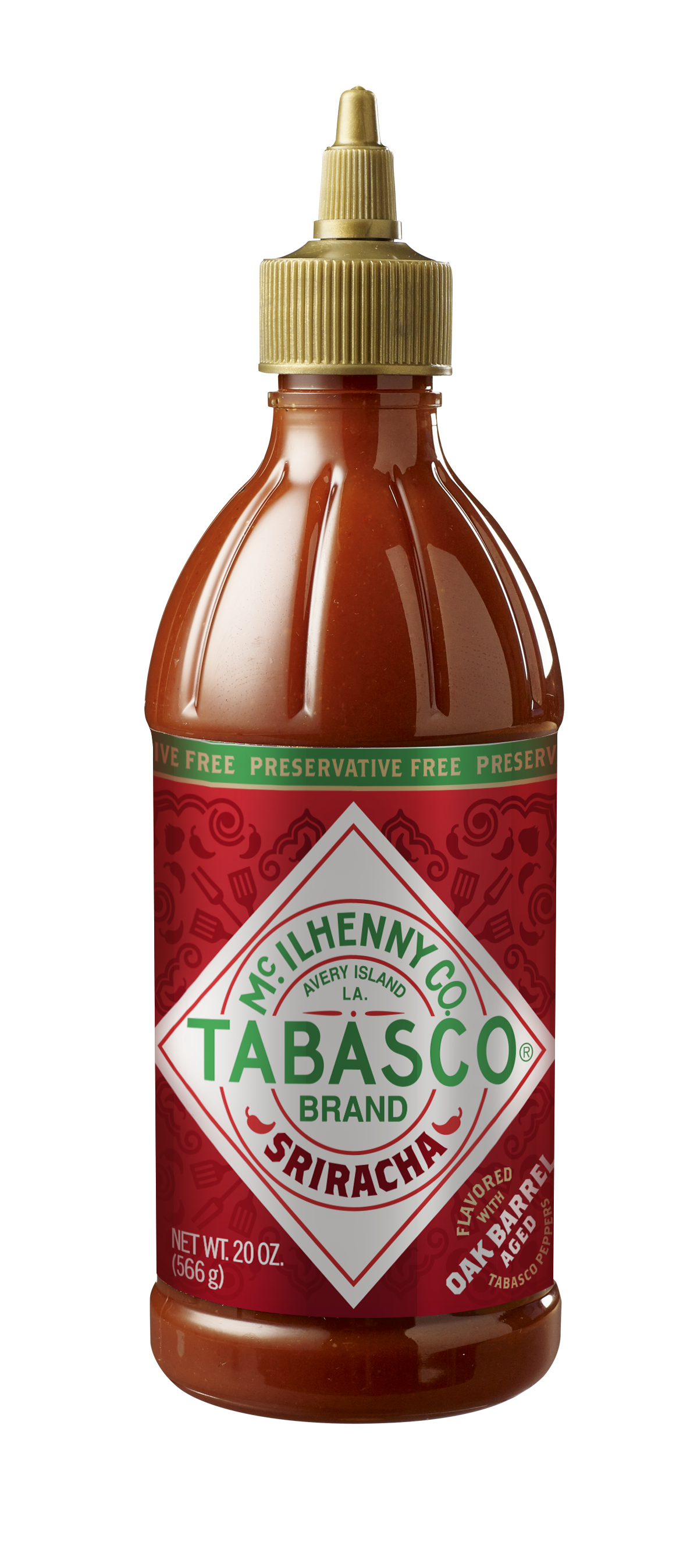Tabasco Original Red Pepper Sauce Bottle Isolated Transparent PNG Product Image