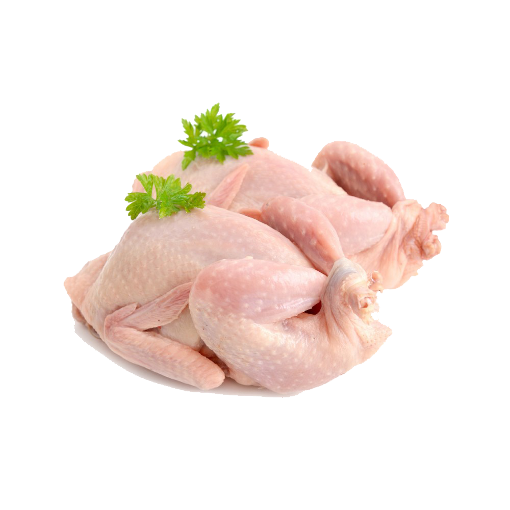 Raw Turkey Meat Pieces with Fresh Parsley Garnish Transparent PNG Photo