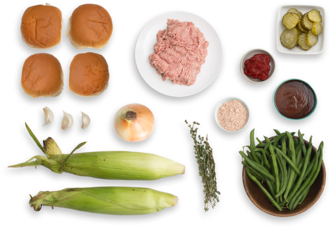 Thanksgiving Turkey Meat Dinner Ingredients and Vegetables Collage PNG Image
