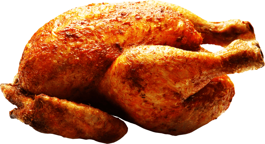 Whole Roasted Turkey with Crispy Golden Skin Isolated PNG Food Cutout