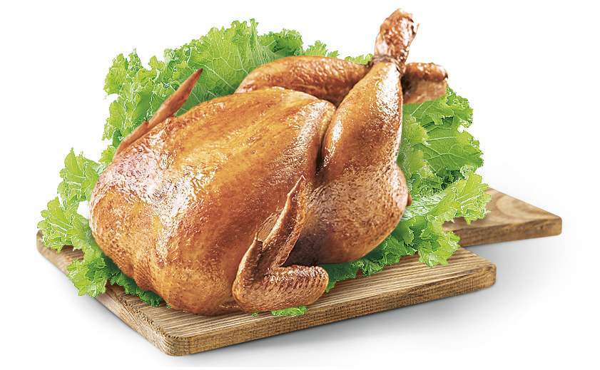 Herb Roasted Turkey on Wooden Serving Board Transparent PNG Food Photo