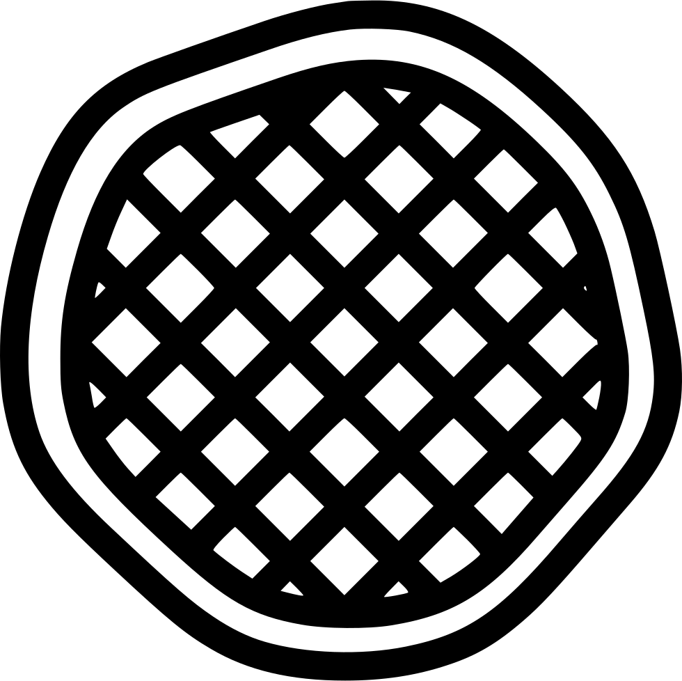 Black Round Waffle Grid Outline Icon Transparent PNG Graphic