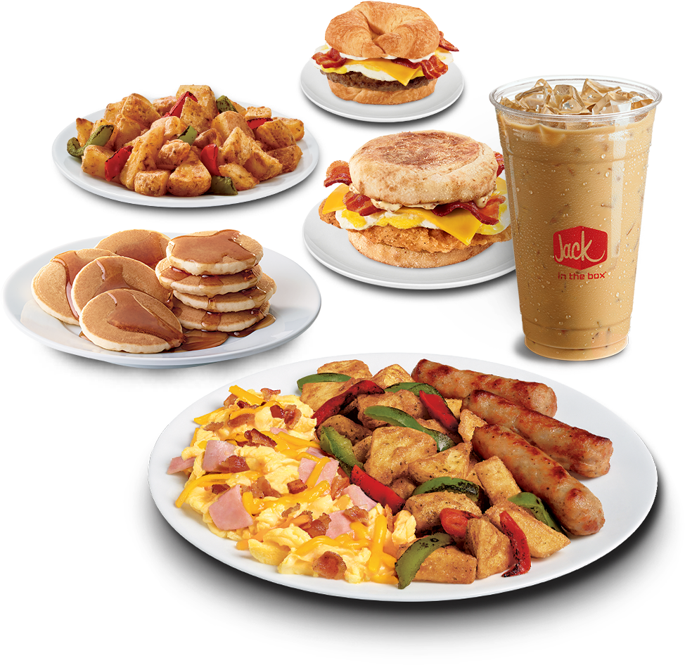 Breakfast Combo Platter with Waffles Hash Browns and Coffee Drink PNG Photo