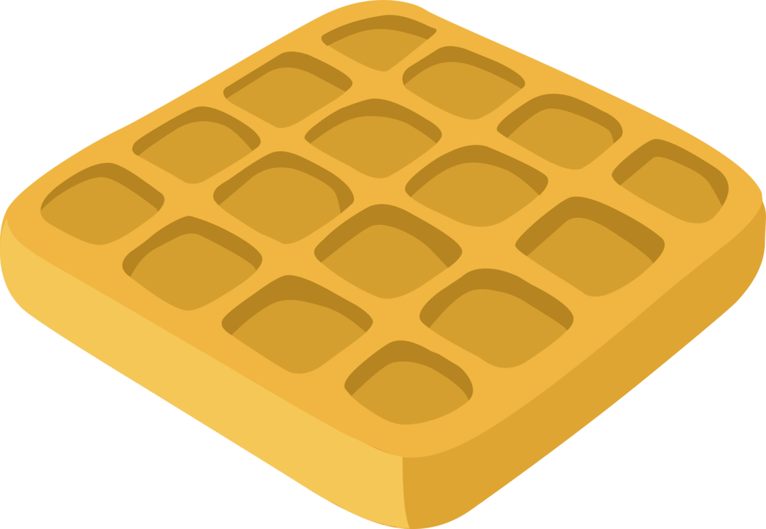 Golden Square Waffle Grid Illustration Isolated Transparent PNG Graphic