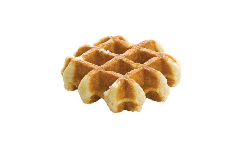 Small Golden Bite Size Waffles Piled on Transparent Background PNG Image