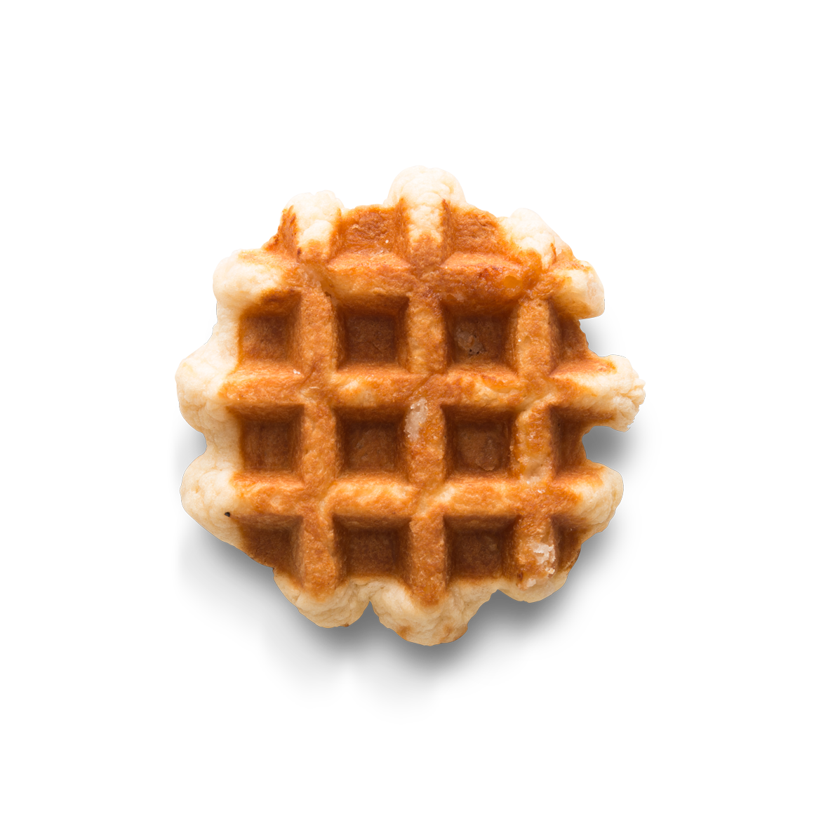 Small Belgian Waffle Squares Stacked Together PNG Food Cutout Photo